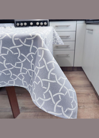 Скатерть стильная прямоугольная квадратная вода и грязеотталкивающая с тефлоновым покрытием Звездопад серого цвета 140, 178 Maystat (305390792)