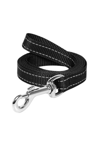 Повідець Dog Extreme нейлоновий чорний 25мм 200см для собак міцний повідець для вигулу собак ProDobro (373221182)