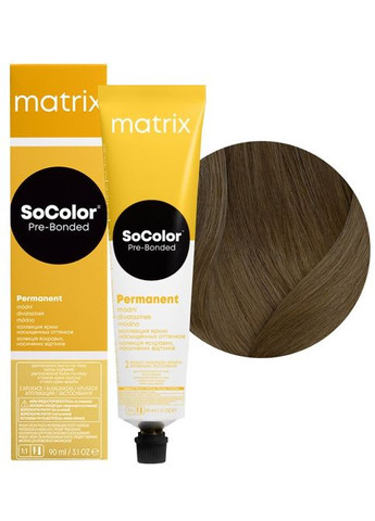 Стойкая кремкраска для волос SoColor Pre-Bonded 6AA темный блондин глубокий пепельный, 90 мл Matrix (292735990)