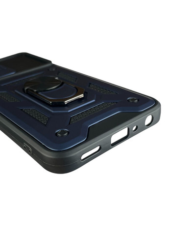 Чехол для A77s 4G бронированный с кольцом со шторкой на камеру на оппо а77с тёмно-синий rg1 Oppo (366019104)