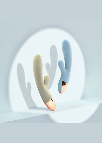 Кролик вибратор с функцией нагревания +10 режимов вибрации Velvet Lure, голубой Sweet Em (347312791)