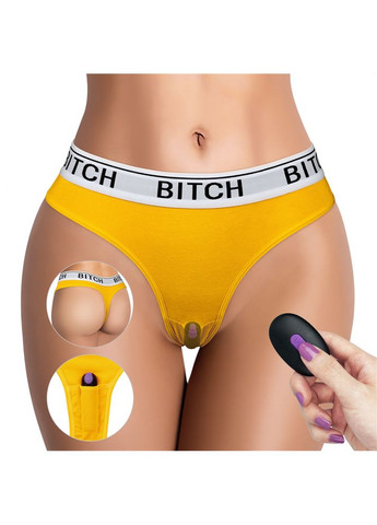 Трусики с вибратором на дистанционным управлением Bitch Vibrating Panties Размер L талия 86-97 см Lovetoy (317747356)