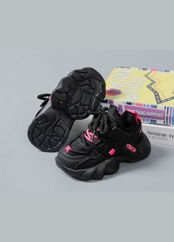 Черные всесезонные детские кроссовки baas k6268-4 35 22 см белый кв1278-4 No Brand Tezaz