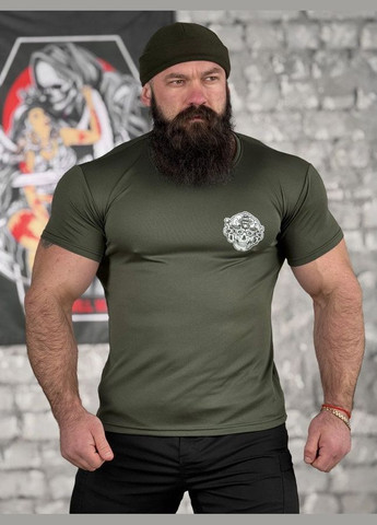 Тактическая потоотводящая футболка с принтом олива No Brand (322444198)