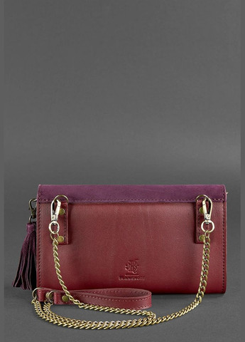 Женская кожаная сумка Элис бордовая Велюр Krast (A-026572) BlankNote клатч (327874185)