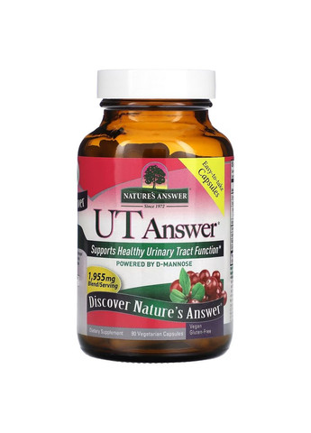 Здоровье мочевыводящих путей, UT Answer,, 90 вегетарианских капсул Nature's Answer (315146291)