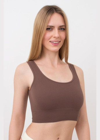 Топ жіночій безшовний на широких бретелях в рубчик TOP RIB (новинка) Giulia TOP RIB (новинка) (296470207)