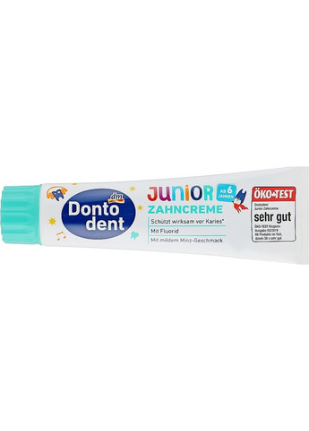 Дитяча зубна паста "Junior 6+" Junior 6+ 100g (2-940337) Dontodent (369795721)