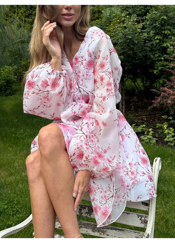 Рожева святковий жіноча літня сукня bant з квітковим принтом (mil624) milirud