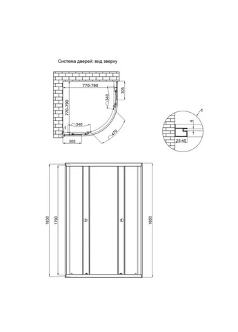 Душова кабіна Latwa SC80x80.SAT.LOW.GR, скло тоноване 4 мм без піддона LIDZ (397564559)