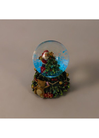 Куля снігова Санта з ялинкою та LED підсвічуванням, 7,5х6,5х6 см Home Decor (367164939)
