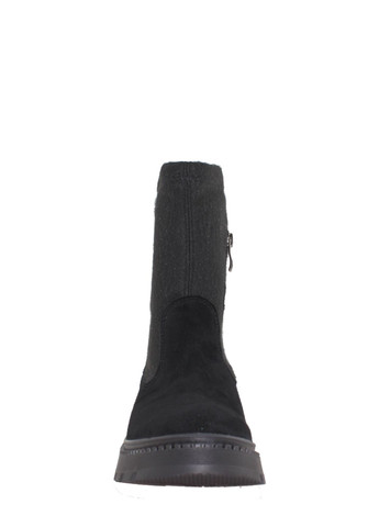 Черные зимние полусапоги a-108-11 черный Alvista