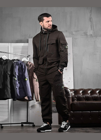 Стильний спортивний костюм чоловічий коричневий Stone Island (326990257)