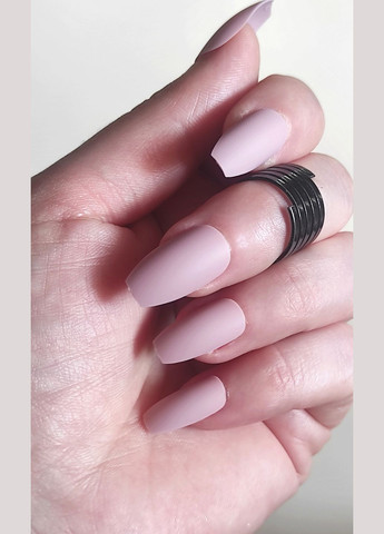 Накладні нігті із клеєм Cosmetics False Nails Squareletto "Matte Nude" Нюдовий 24 шт. Technic (292128885)