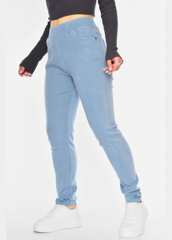 Джинси жіночі напівбатальні звужені блакитного кольору. Let's Shop - (311280708)