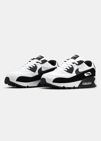 Чорно-білі всесезон кросівки чоловічі nike air max 90 black white | найк аір макс 90 чорно-білі No Brand