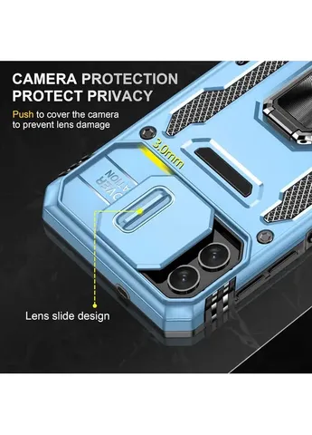 Ударопрочный чехол Camshield Army Ring для Samsung Galaxy A06 Голубой / Light Blue Epik (407837088)