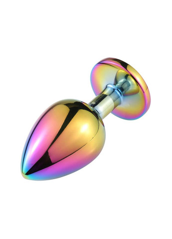 Набор металлических анальных пробок с радужными стразами (размер S,M,L) We Love (284278662)