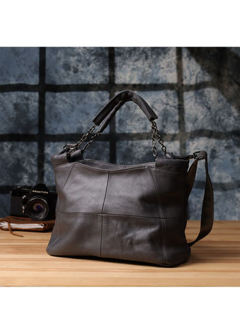 Повсякденна сумка для жінок з натуральної шкіри 22989 Сірий Vintage (348430290)
