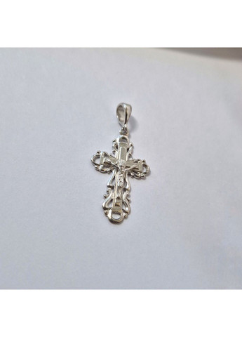 Серебряный Ажурный Крест с распятием серебро 925 пробы Родированное 1.70г п2/018 No Brand (306741398)