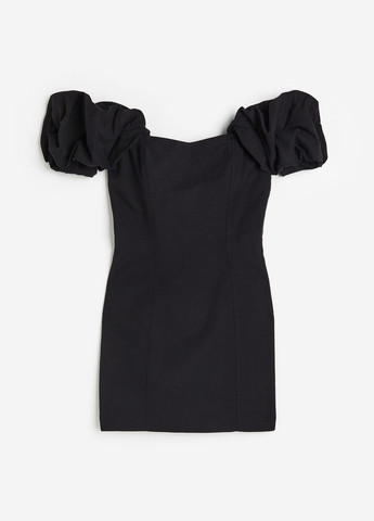 Чорна сукня льон бленд H&M однотонна