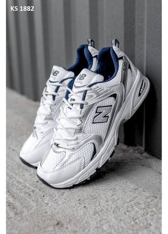 КРОСІВКИ ЖІНОЧІ NEW BALANCE 530 ABZORB WHITE BLUE НЬЮ БЕЛАНС 530 No Brand білі демісезони (367174515)