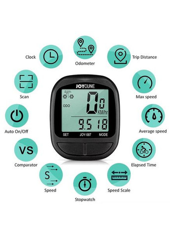 Велокомпьютер SD-587 водонепроницаемый проволочный спидометр одометр велосипедный компьютер Sunding (370843654)