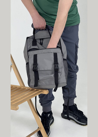 Чоловічий міський спортивний рюкзак Канкун з ручками, сірий матеріал оксфорд ToBeYou kankun m (280930881)