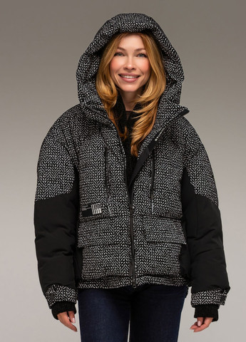 Черно-белый Пуховик Yimosis