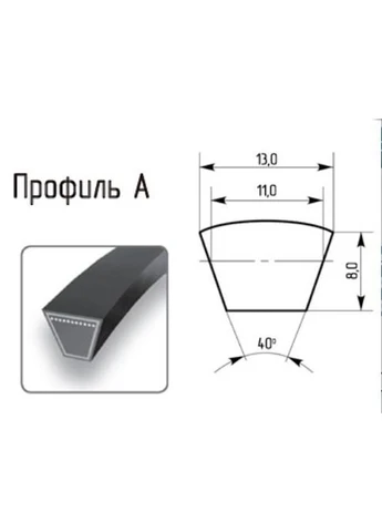 Ремень профиль AX-1250 зуб EXCELENT Excelente (390077801)