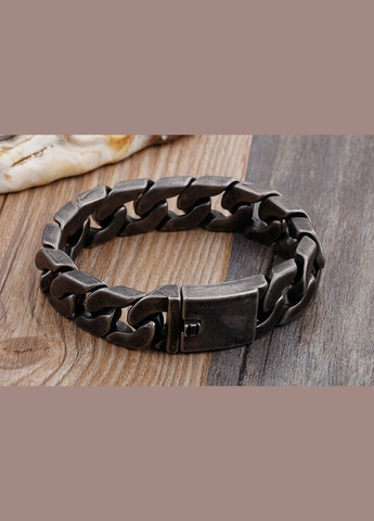 Браслет чоловічий сталевий на руку широкий чорний Avalon KB 76210 (331173210)