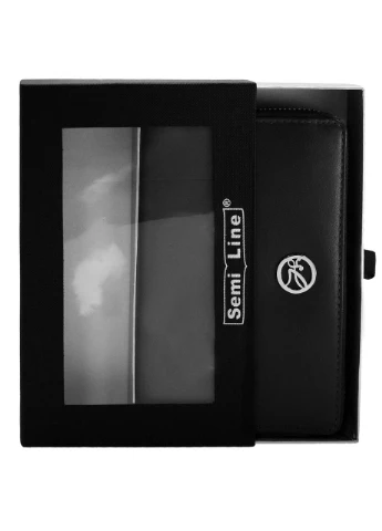 Гаманець жіночий шкіряний RFID Black (P8271-0) Semi Line (394055295)