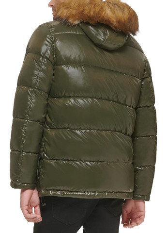 Оливковый демисезонный Пуховик Guess