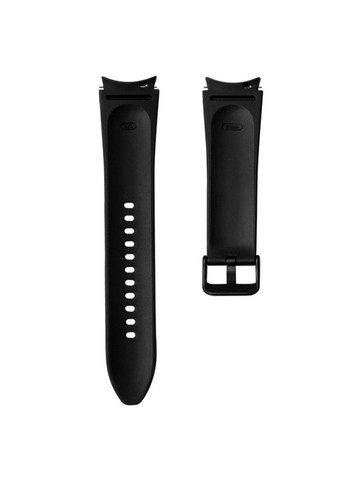 Ремінець Leather Silicone для годинника Samsung Galaxy Watch 4 44mm SMR870 - Black Primolux (266341109)