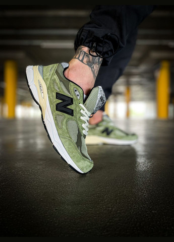 Зеленые всесезонные кроссовки мужские и женские new balance 990 v3 green | нью беланс 990 зеленые No Brand