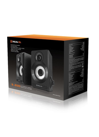 Колонки 2.0 S-200 black Real-El (333824417)