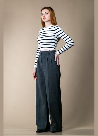 Брюки палаццо с резинкой диагональка CHICLY (315774190)