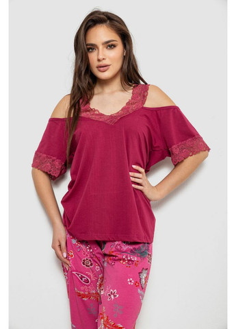 Бордова всесезон піжама жіноча з принтом Sport Line