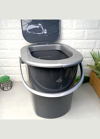 Відро-туалет 22 л Граніт, біотуалет Алеана (364195583)