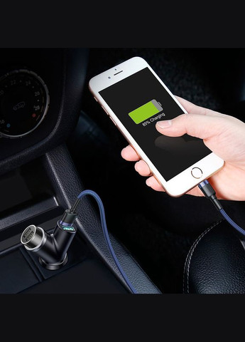 Адаптер автомобильный cigarette lighter extended car charger 2 USB 40W (CCALL-YX01) Baseus (300215834)