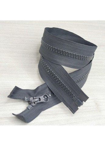 60см - блискавка тракторна для одягу тип 5, сірий графіт #328 Plus-plus (352746121)