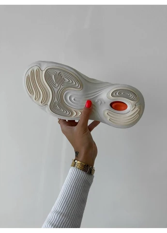 КРОССОВКИ ЖЕНСКИЕ ADIDAS ADIFOM QUAKE WHITE ORANGE АДИДАС АДИФОМ БЕЛЫЕ No Brand белые демисезоны (391946874)