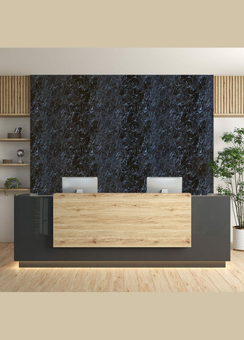 Декоративная ПВХ плита SW-00001404 Черный мрамор 1,22х2,44мх3мм Sticker Wall (298284607)
