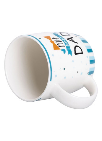 Чашка фарфоровая 450 мл My best dad белая кружка для кофе и чая с надписями роспись ProDobro (364192790)