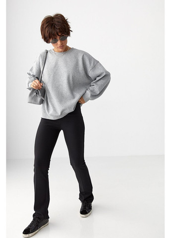 Серый однотонный свитшот с плюшевым начесом Lurex (364813739)