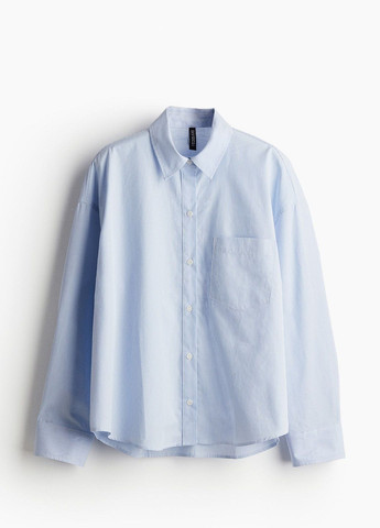 Голубой классическая рубашка в полоску H&M