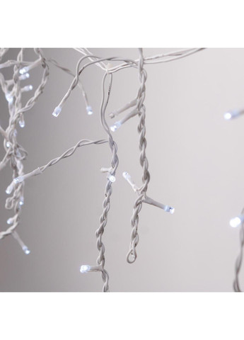 Гирлянда уличная светодиодная 120 LED 6 метров белый провод бахрома 27 нитей Белый Garlando (366964094)