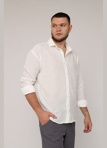 Сорочка з довгим рукавом чоловіча колір білий CB-00271484 TWENTY (330259853)