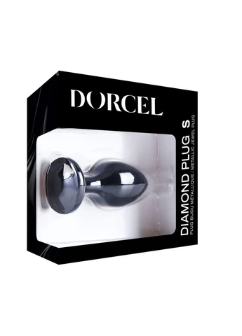 Металева анальна пробка з кристалом Diamond Plug Black S Dorcel (315013157)