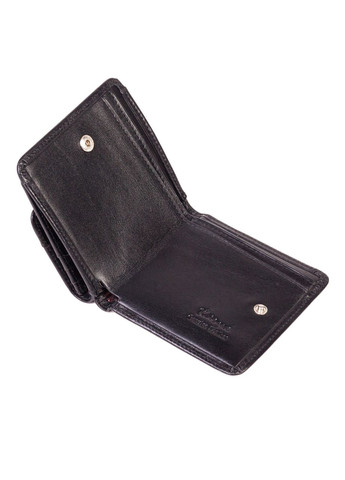 Маленький жіночий шкіряний гаманець 11061 чорний Karya (261481932)
